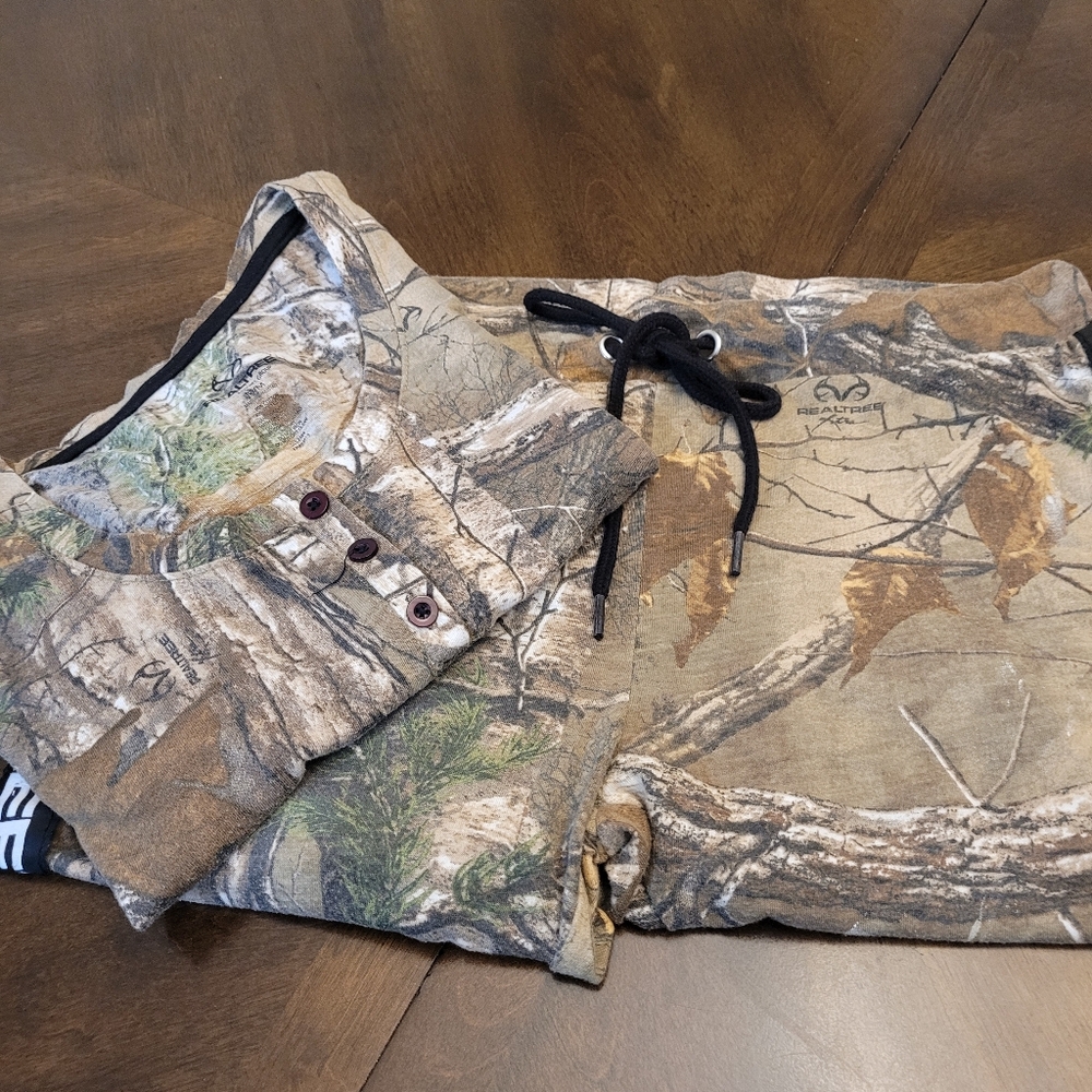 Camouflage Lounge Set with Button Detail by Realtree